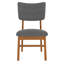 Mid-century Modern Dining Table Set for 4, Solid Wood Dining Table and Solid Wood Chairs, 5 Piece Farmhouse Dining Table and 4 Upholstered Chairs for Home, Kitchen, Apartment, Space Saving
