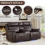 Ensemble de salon inclinable électrique 3 pièces avec deux fauteuils inclinables, causeuse, console et ports USB-133585052-133585053
