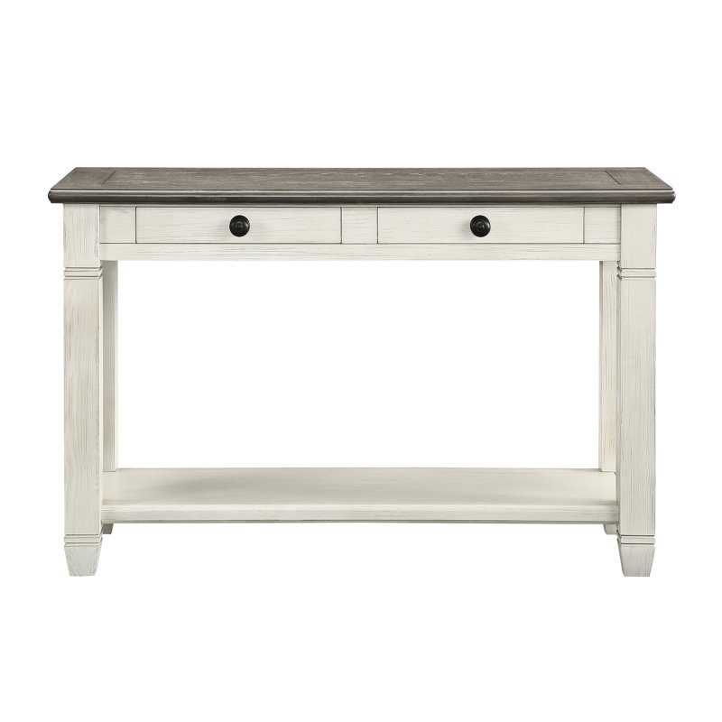 Contemporary Table For Living Room Decor Rectangular With Efficient Drawers, Antique White