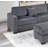 Wide Welt Corduroy Sectional Sofa Reversible Chaise Sofa W Usb Storage Ottoman Upholstered Couch Pillows 3Pc Set-459356404