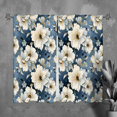 Rideaux à motif floral - 6111