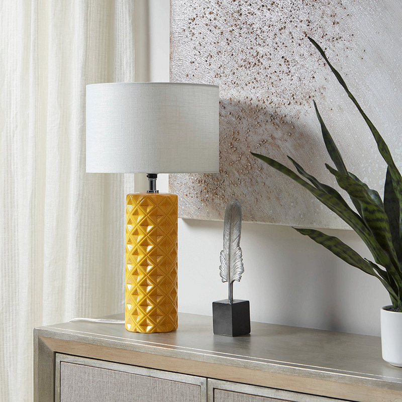 Lampe de table géométrique en céramique