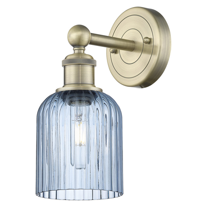 Applique à bras en acier Northgate, Chrome poli, Bleu