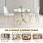 5 - Piece Glass Top Pedestal Dining Set-103144948-103144949