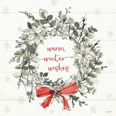 " Modern Farmhouse VII Christmas " by Anne Tavoletti Painting Print