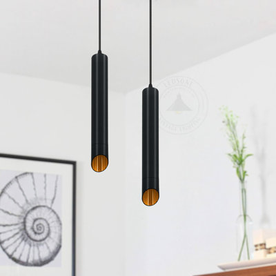 Aalyah 1 - Light Black LED Tube Pendant