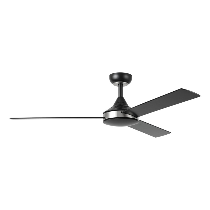Wodina White 52 inch Ceiling Fan, Black, Brushed Nickel