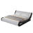 Charlesten Vegan Leather Platform LED Lights Bed with Wooden Slats and Adjustable Headboard, RGB Lighting & Music Sync, No Box Spring Needed-852362833-852362832