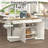 51" Rolling Kitchen Island Cart With Drop Leaf, Mobile Kitchen Island On Wheels With Trash Can Storage, Cabinets, Drawers And Spice Rack, Portable Kitchen Island Table For Modern Kitchens, White