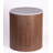 Abra 18 3/4" Walnut Side Table with Luna Top
