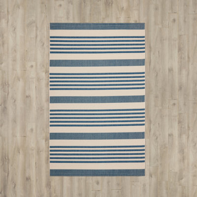 Johana Beige/Blue Indoor/Outdoor Rug