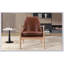 Chaise d'appoint en cuir PU U-Can, fauteuil de style Mid-Century moderne avec structure en bois massif, chaise de lecture avec dossier haut