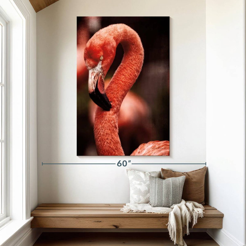 Brampt Caribbean Flamingo II, 51" H x 34" W