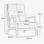 66cm Wide Mid-Century Solid Wood Frame Upholstered Armchair with Lumbar Support Pillow-1517232011