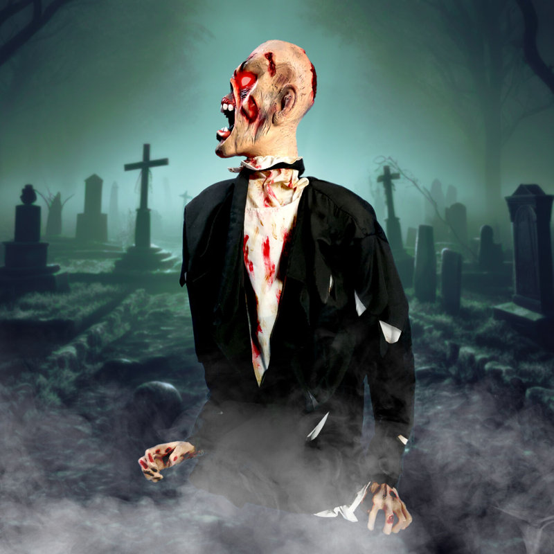 Zombies Haunted Hill Farm Damien par Tekky, à piles, animée et animée Zombie