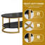 Table basse noire avec bordure dorée-2039368527