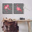 «Bold Striped Flamingo Blossoms», ensemble de 2 impressions sur toile encadrées par Paul Brent-3235002-3234885
