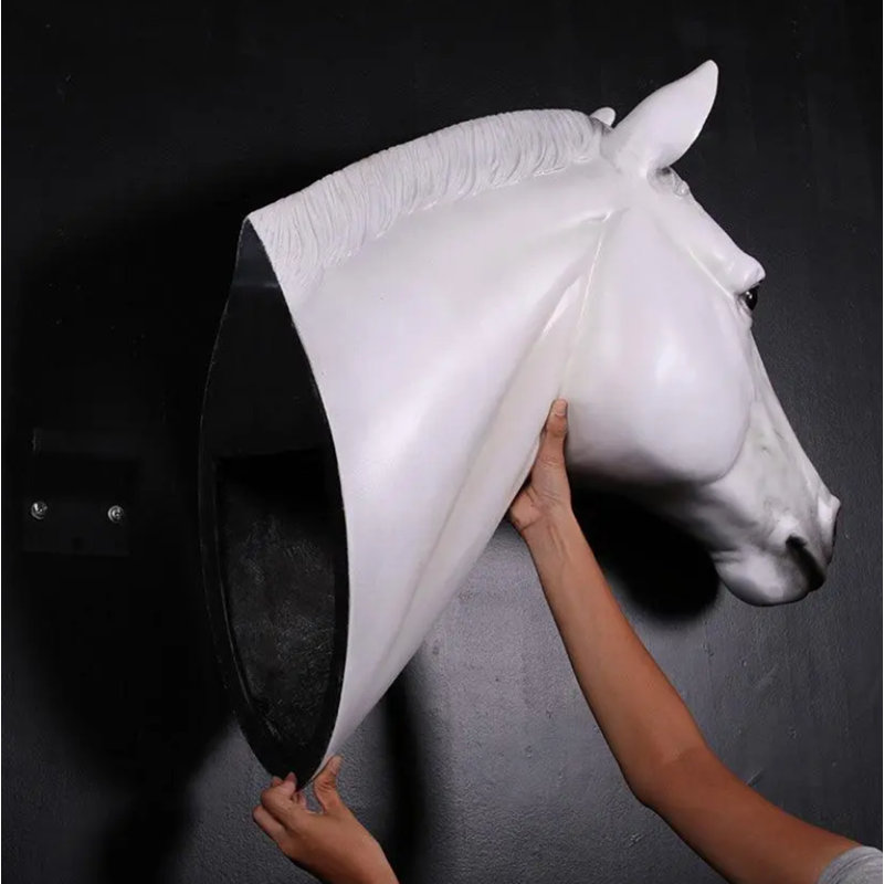 White Horse Head Statue