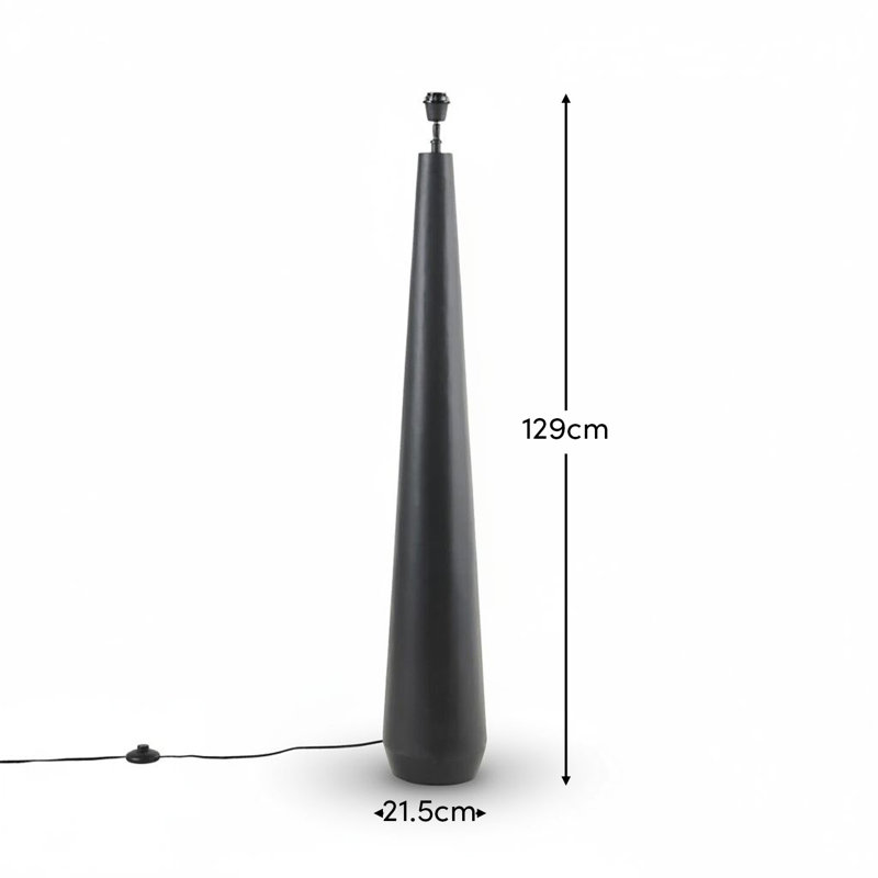 Metal Floor Lamp Base - 129cm, Black