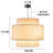 4-Light White Dimmable Drum Chandelier With Fabric Shade Dining Chandelier White Chandelier