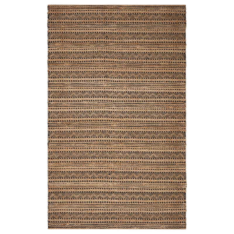Tapis rayé tissé à la main Kiri, Rectangle 9 pi x 12 pi