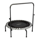 JumpSport 350 Series 39" Fitness Trampoline & Handle Bar Bundle, Adjustable Bungees
