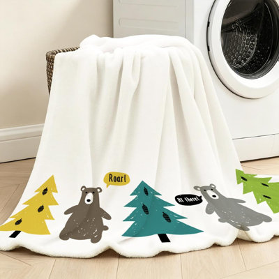 Clear Ultra Soft Flannel Fleece Throw Blanket,Baby Boy Single-Sided Print