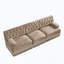 Canapé 3 places en tissu capitonné-255601494