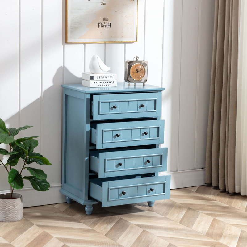 Amarilys 26'' W 4 - Drawer Dresser, Blue