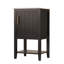 Meuble-lavabo de 20 po avec lavabo, armoire de salle de bain avec porte à fermeture douce, support de rangement et tablette ouverte, noir