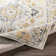 Cabe Machine Woven Oriental Yellow Area Rug