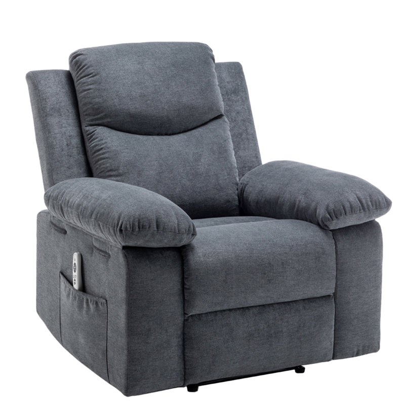 Clizia Recliner, Dark Gray Velvet