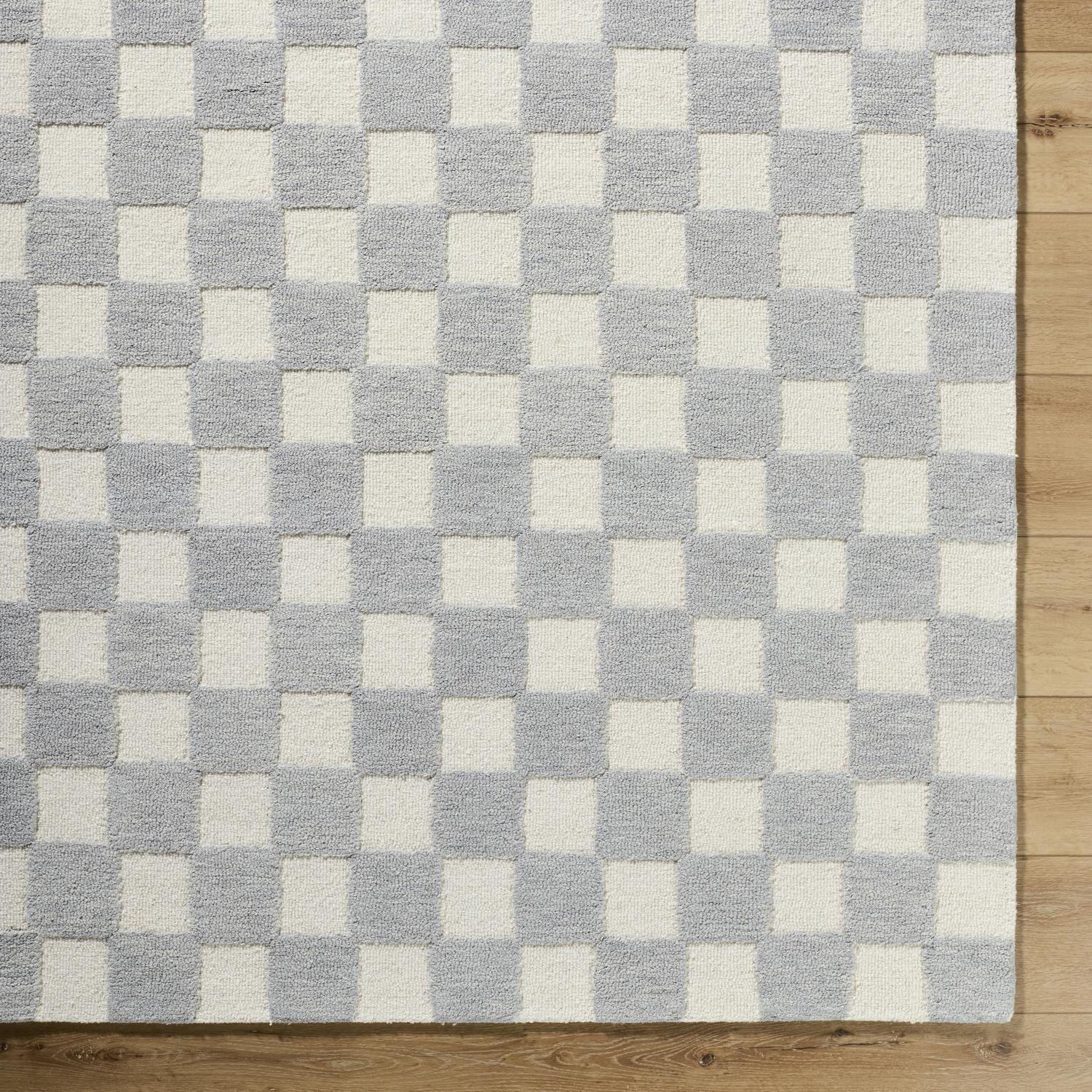 Wright Hand-Tufted Checkered Rug, Rectangle 6' x 9'