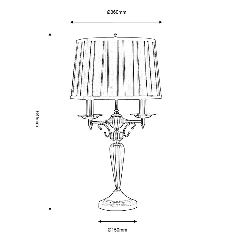 Sutcliffe Metal Table Lamp