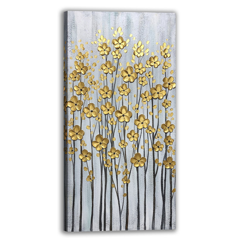 Fleurs, art mural, H 48 po x l 24 po x P 1,5 po