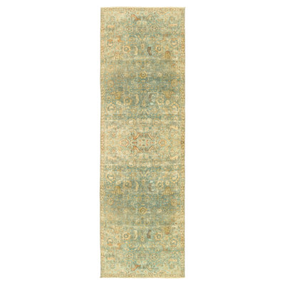  Stag BOH17 Vintage Blue and Green Runner Rug (3'x10')