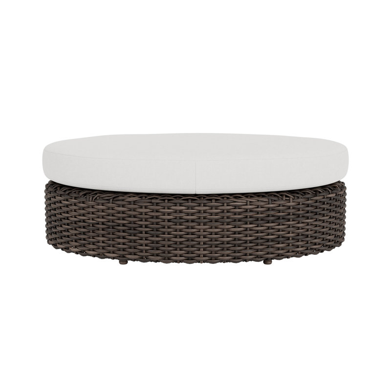 Largo Outdoor Ottoman, Canvas Natural Sunbrella® Canvas
