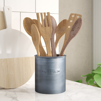 Industrial Kitchen Metal Utensil Holder