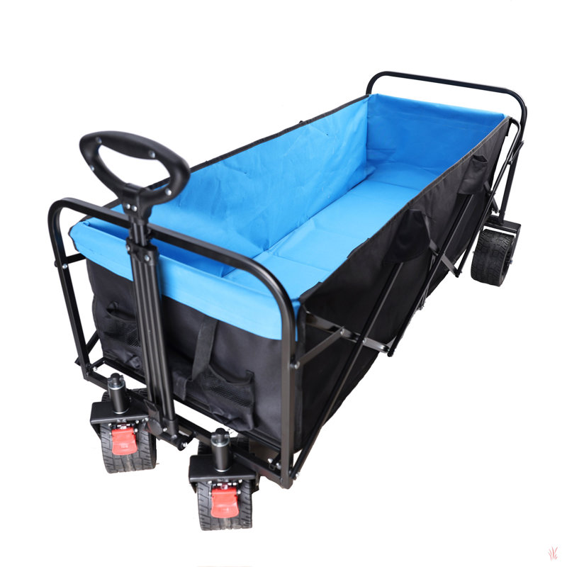 Chariot à chariot extensible Big Long, H 3 pi 02 po x l 2 pi 53 po x P 1 pi 26 po, Noir / Bleu ciel