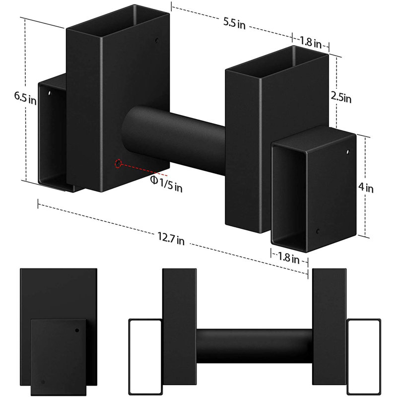 2 ensembles de 4 supports à bûches pour support à bûches en bois de chauffage