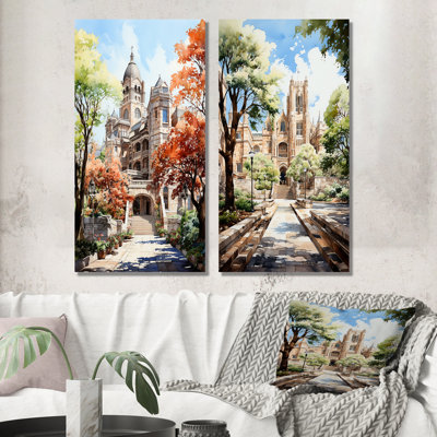 " College University Buildings Academic " 2 - Pieces
