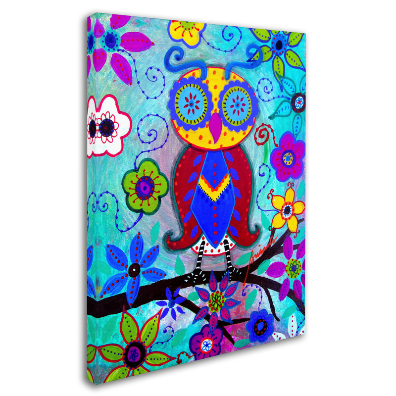 'The Judicious Owl' Print on Wrapped Canvas, 19" H x 14" W x 2" D
