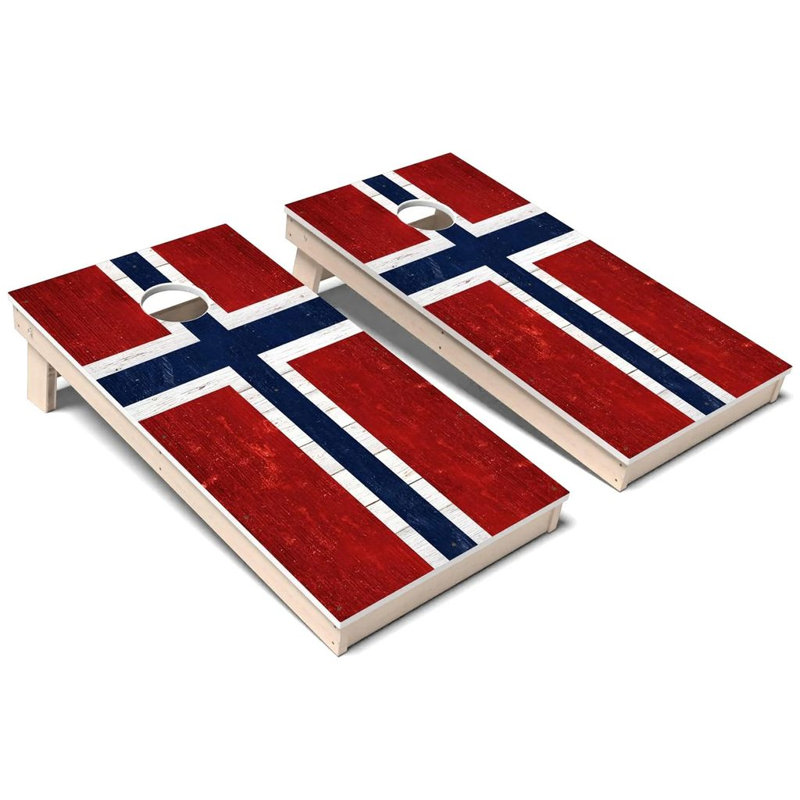 Ensemble de planche à cornhole en composite toutes saisons International Flag, Ajouter un étui de transport