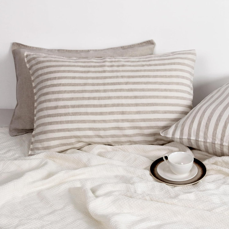 Striped Linen Pillow Cases