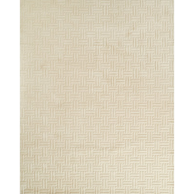 AllModern Contour Hand Loomed Wool Geometric Ivory Area Rug