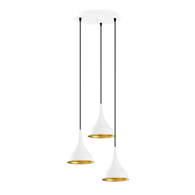 Luminaire suspendu conique à 3 lumières Excalibur