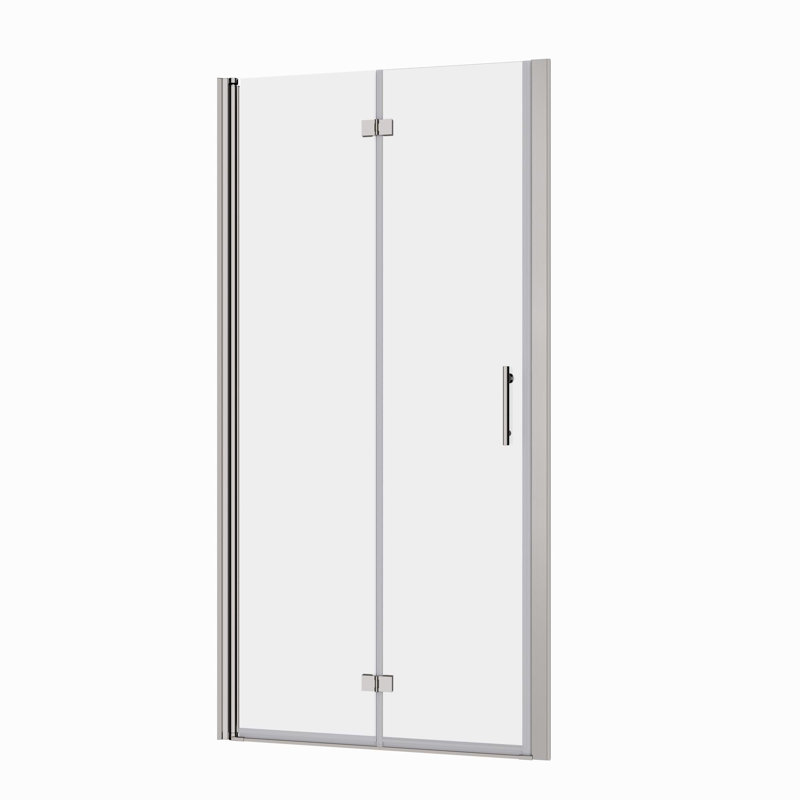 34"x72"Universal Pivot Tempered Glass Shower Door, Chrome