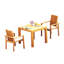 4 Seats 5 Pcs Grade-A Teak Wood Dining Set: 36" Square Table And 4 Clipper Stacking Arm Chairs #11CP0804-1484409245
