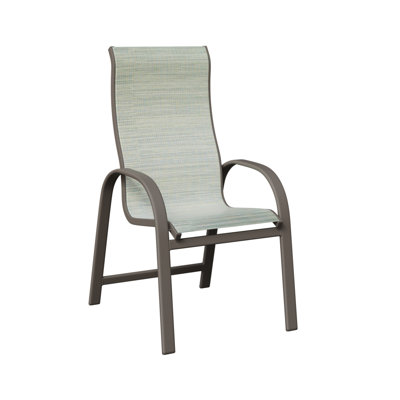 Chaise de salle à manger à haut dossier Amma Graphite