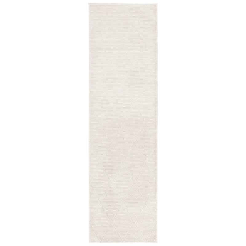 Revive Solid Color Area Rug In Ivory, Runner 69 x 244 cm